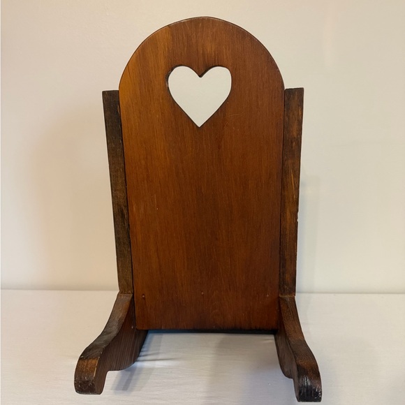 Wooden Heart Design Rocking Chair - Picture 3 of 4